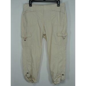 White House Black Market Khaki Cargo Pants Size 8